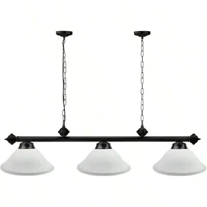 Pool Table Light with 3 Metal Lamp Shades