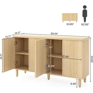 Modern Storage Cabinet Sideboard Buffet Table