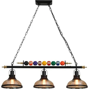 Billiard Pendant Lights, Retro Island Light Fixtures, for 7'-8' pool tables