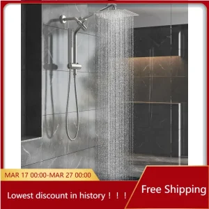 10'' All Metal Rain Shower Heads with Handheld Spray Combo
