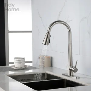 Kitchen Faucet with Pull Down Sprayer Brushed Nickel