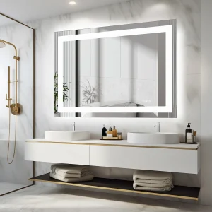 36"x 24"LED Bathroom Vanity Mirror with Front and Backlit